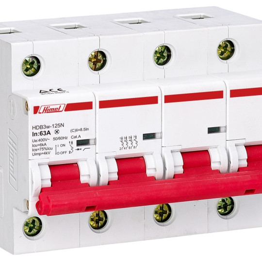 MCB HIMEL HDB3W125H4_4P(80~125A)10KA MCB HIMEL HDB3W125H4_4P(80~125A)10KA